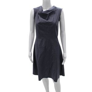 Nix Women A-Line Gray Cowl Neck Sleeveless Knee-Length Dress Size S